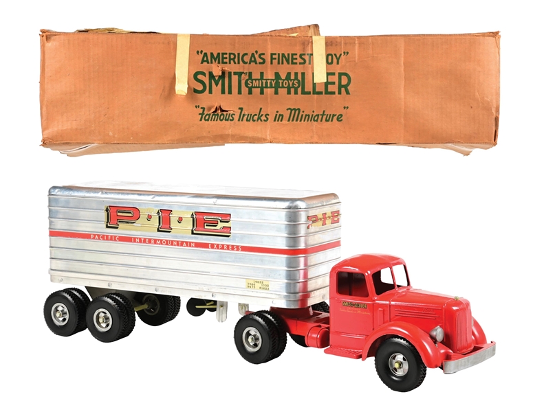 SMITH-MILLER PRESSED STEEL P.I.E. PACIFIC INTERMOUNTAIN EXPRESS TRUCK W/ BOX