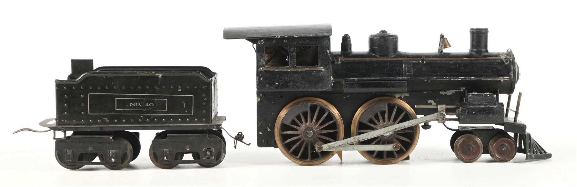 HOMEMADE GAUGE 1 STEAM LOCOMOTIVE WITH IVES #40 TENDER