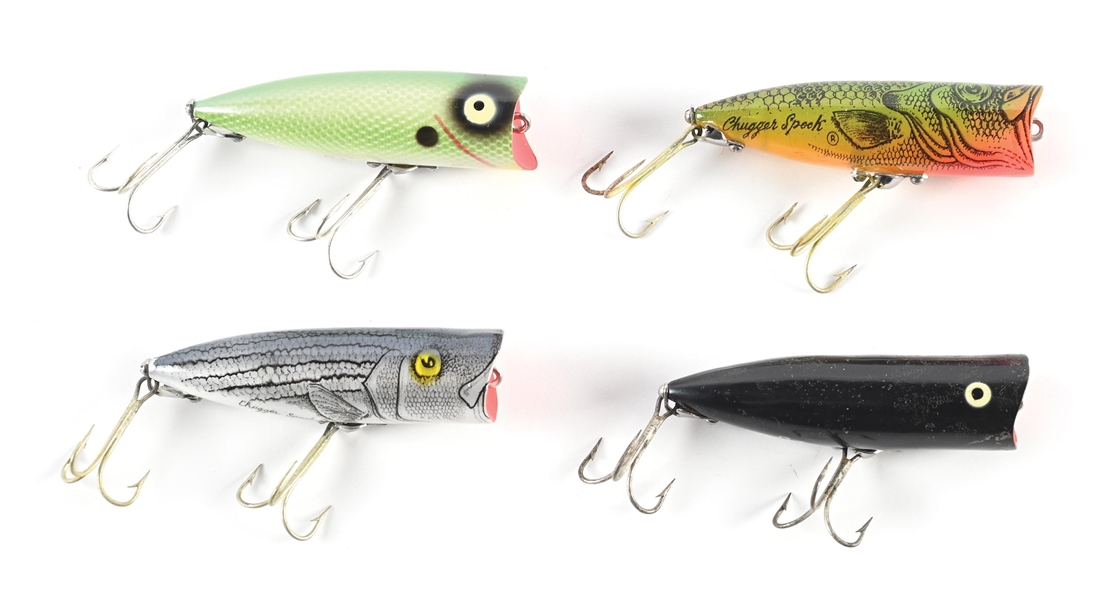 4 RARE COLOR HEDDON CHUGGER SPOOKS