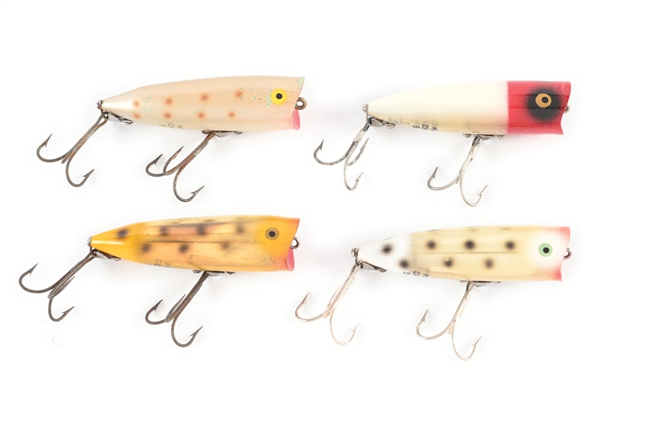 4 VINTAGE HEDDON CHUGGER SPOOKS