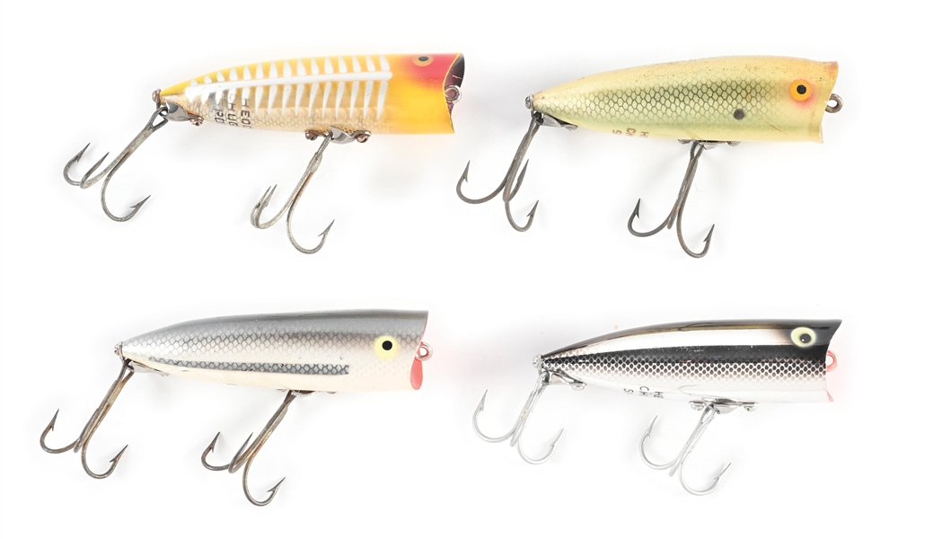 4 HEDDON 9540 CHUGGER SPOOKS IN BETTER COLORS
