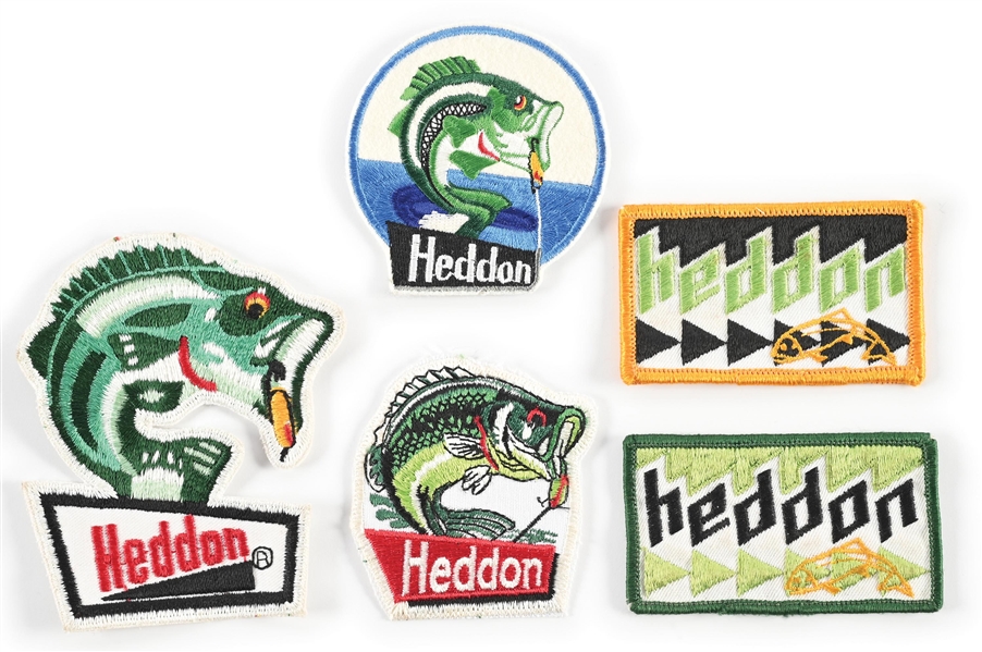 GROUP OF 5 HEDDON PATCHES
