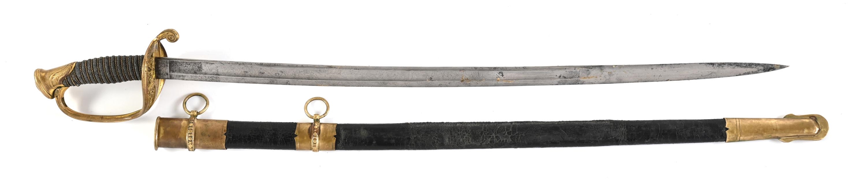 US CIVIL WAR M1850 FOOT OFFICERS SWORD.