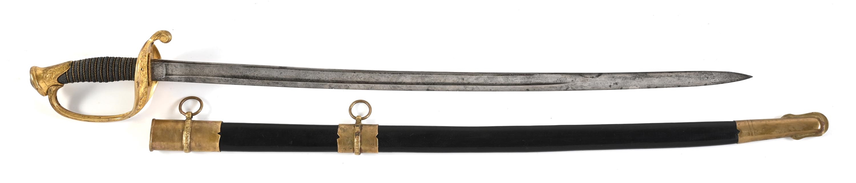 US CIVIL WAR M1850 FOOT OFFICERS SWORD BY AMES.