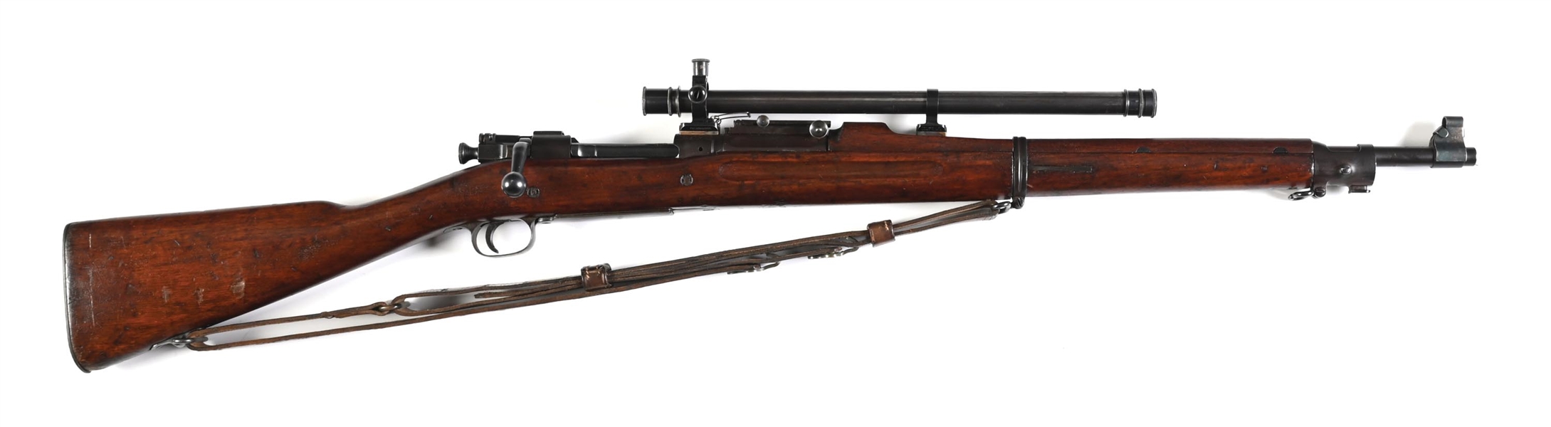(C) WWI SPRINGFIELD US TELESCOPIC SIGHT MODEL 1917 MARINE CORP BOLT ACTION RIFLE