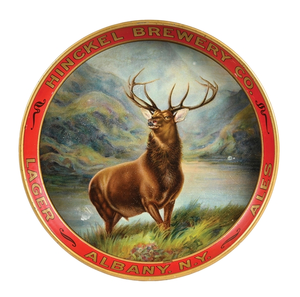 HINCKEL BREWERY CO. STAG SERVING TRAY 
