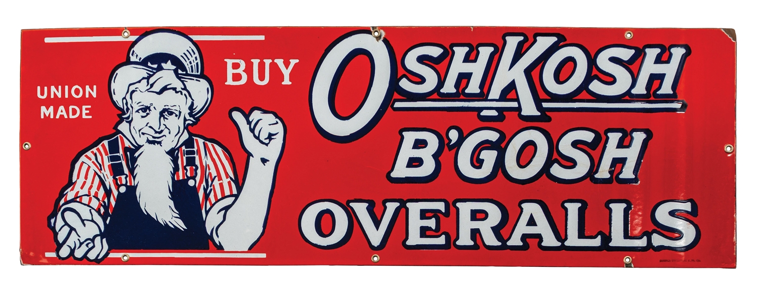 OSHKOSH BGOSH OVERALLS SIGN