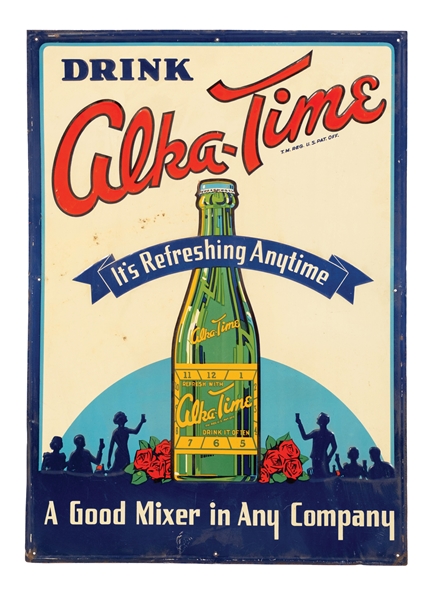 DRINK ALKA-TIME ADVERTISING SIGN