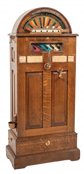 5¢ PAUL E. BERGER "CHICAGO RIDGE" UPRIGHT SLOT MACHINE