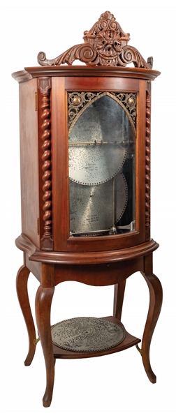 REGINA STYLE 35 AUTOIMATIC DISC CHANGING MUSIC BOX WITH 6 DISCS