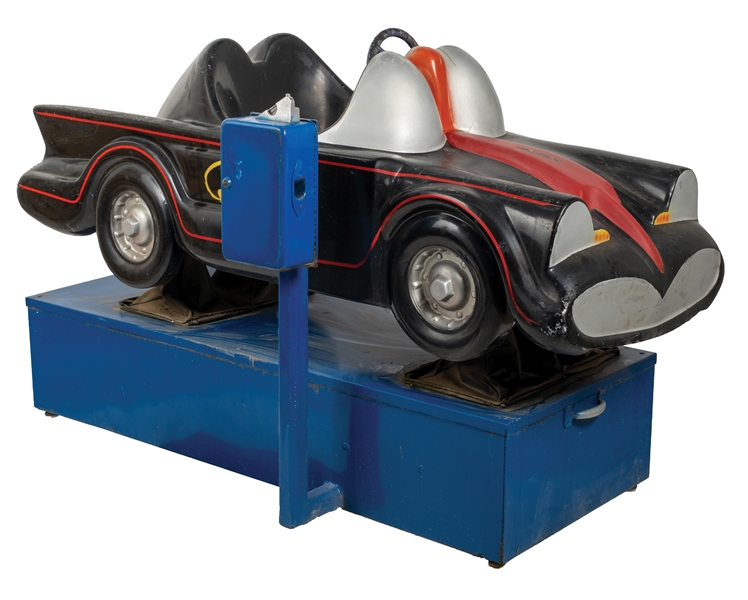 BLUE BATMOBILE COIN-OPERATED KIDDIE RIDE
