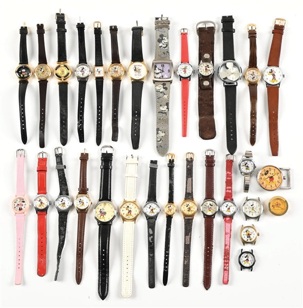 LARGE LOT OF MICKEY MOUSE WATCHES 