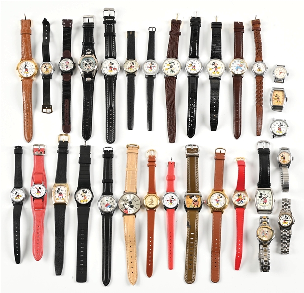 LARGE LOT OF MICKEY MOUSE WATCHES 