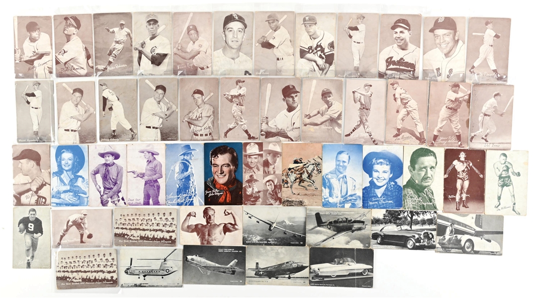 LOT OF 50: EXHIBIT CARDS INCLUDING JACKIE ROBINSON 