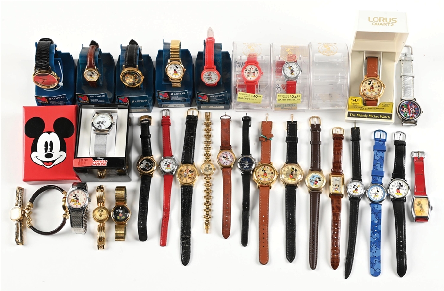 LARGE LOT OF MICKEY MOUSE WATCHES 