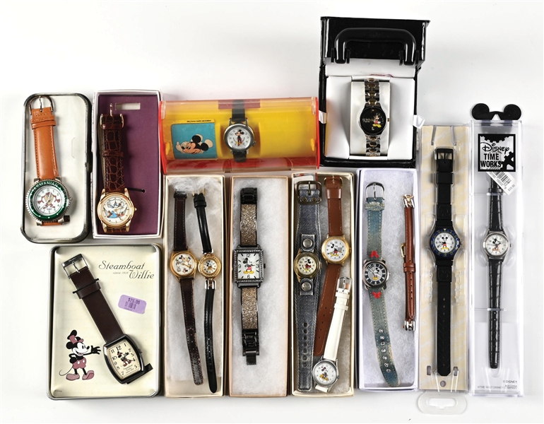 LARGE LOT OF MICKEY MOUSE WATCHES 