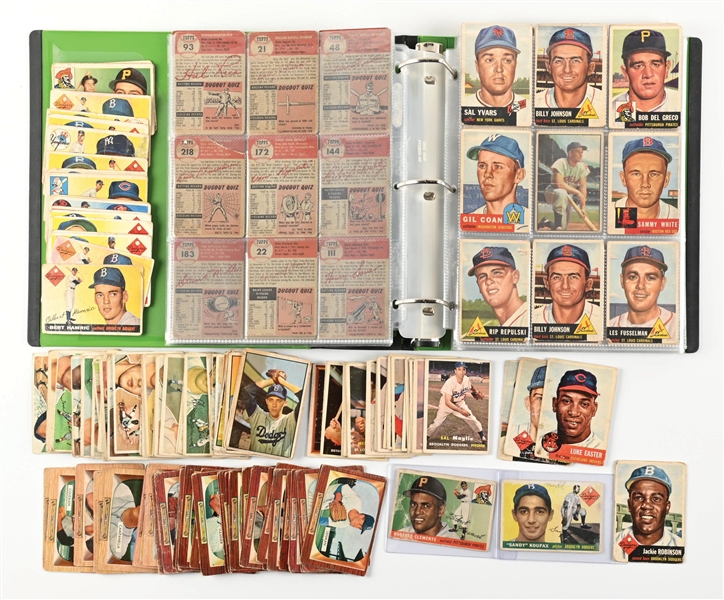 1952-1957 TOPPS & BOWMAN LOT INCLUDING KOUFAX & CLEMENTE ROOKIES