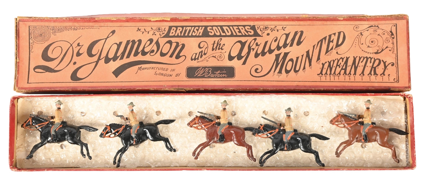W. BRITAIN DR. JAMESON AND THE AFRICAN MOUNTED INFANTRY NO. 38 W/ ORIGINAL BOX