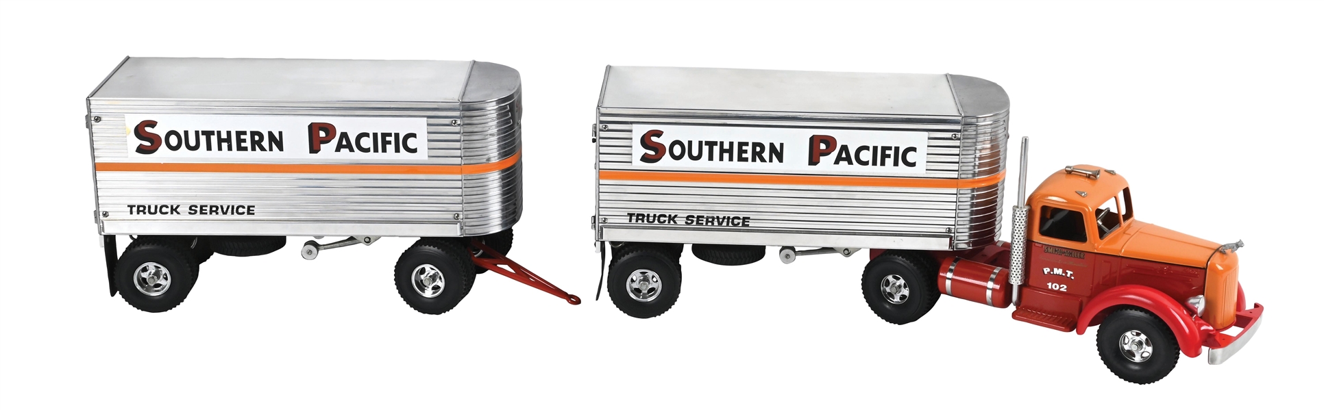 LOT OF 3: SMITH-MILLER P.M.T 102 TRACTOR W/ TWO SOUTHERN PACIFIC PUPS