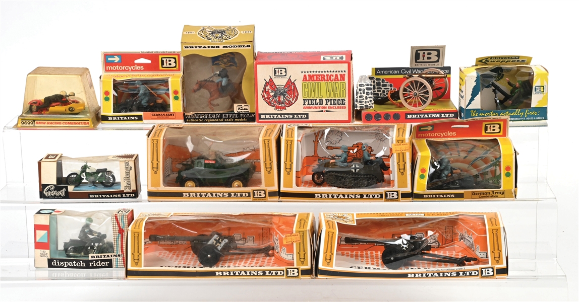 LOT OF 12: W. BRITAINS VARIOUS BOXED 1960S & 1970S
