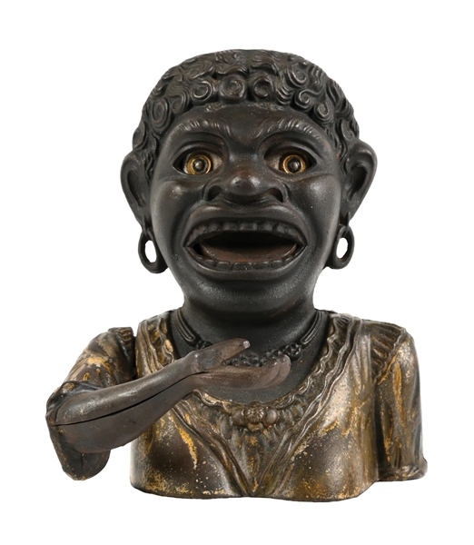 JOHN HARPER DINAH CAST IRON MECHANICAL BANK 