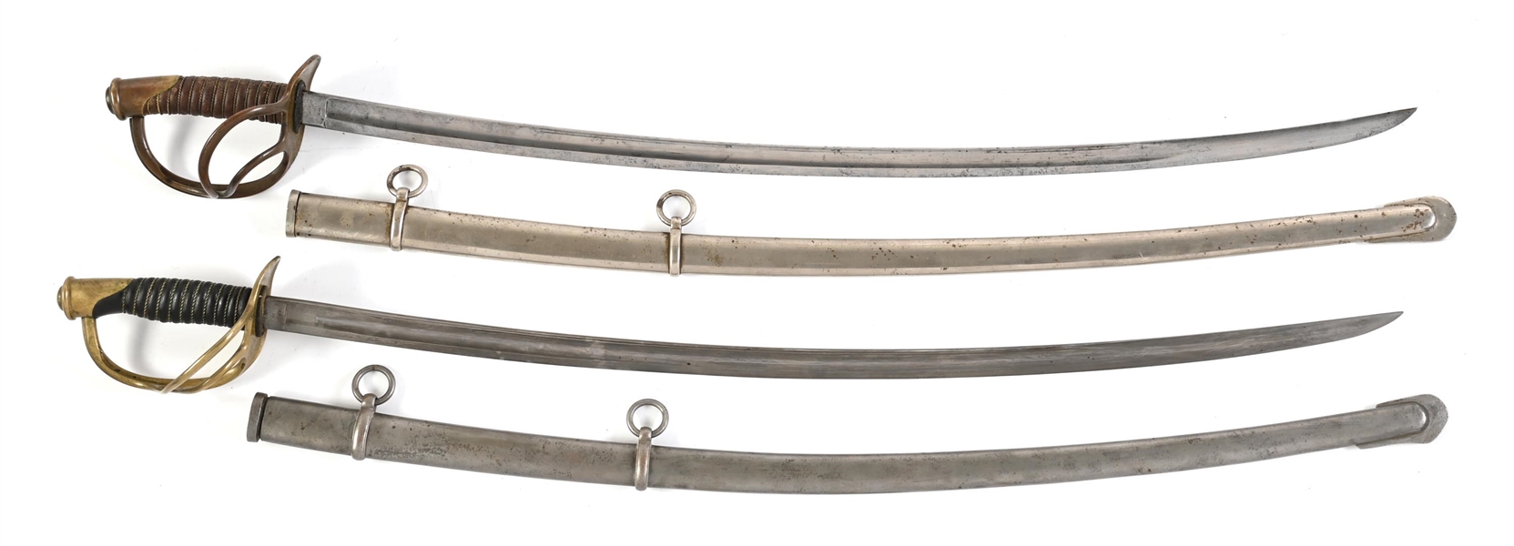 LOT OF 2: US CIVIL WAR MODEL 1860 CAVALRY SABERS.