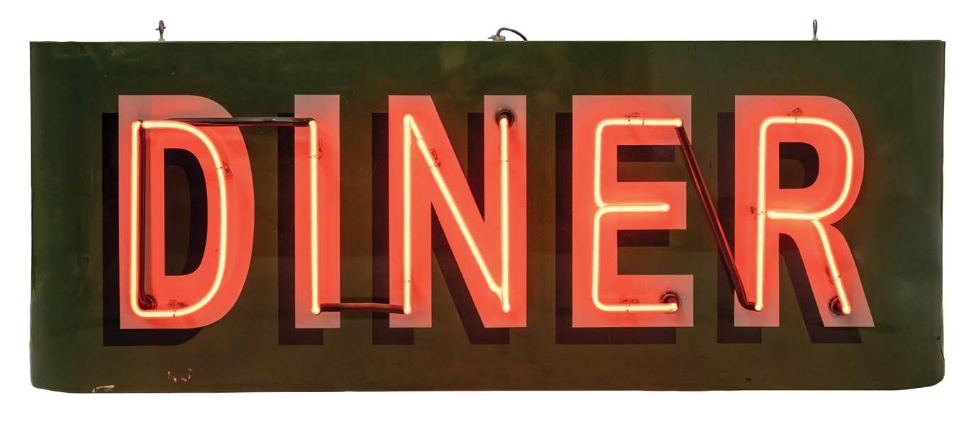 GREEN NEON DINER SIGN