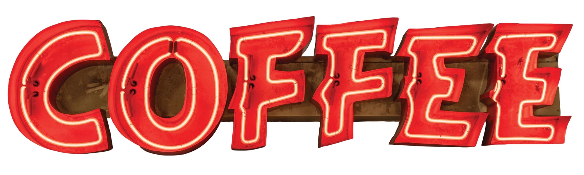 CHANNEL-LETTERED NEON SIGN SPELLING "COFFEE"