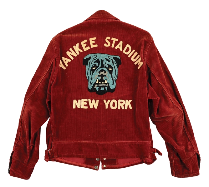 EXTREMELY RARE YANKEE STADIUM NEW YORK BULLDOGS CORDUROY JACKET 