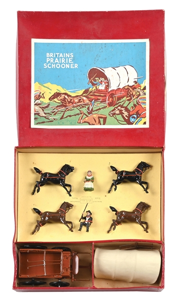 W. BRITAINS PRAIRIE SCHOONER SET NO. 2034 W/ BOX