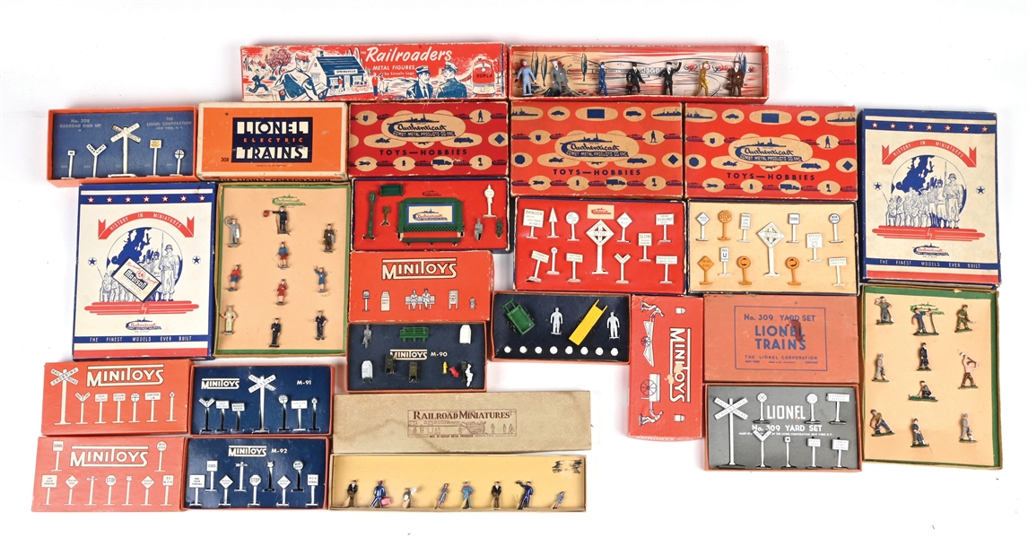 VARIOUS RAILROAD FIGURES & SIGNS