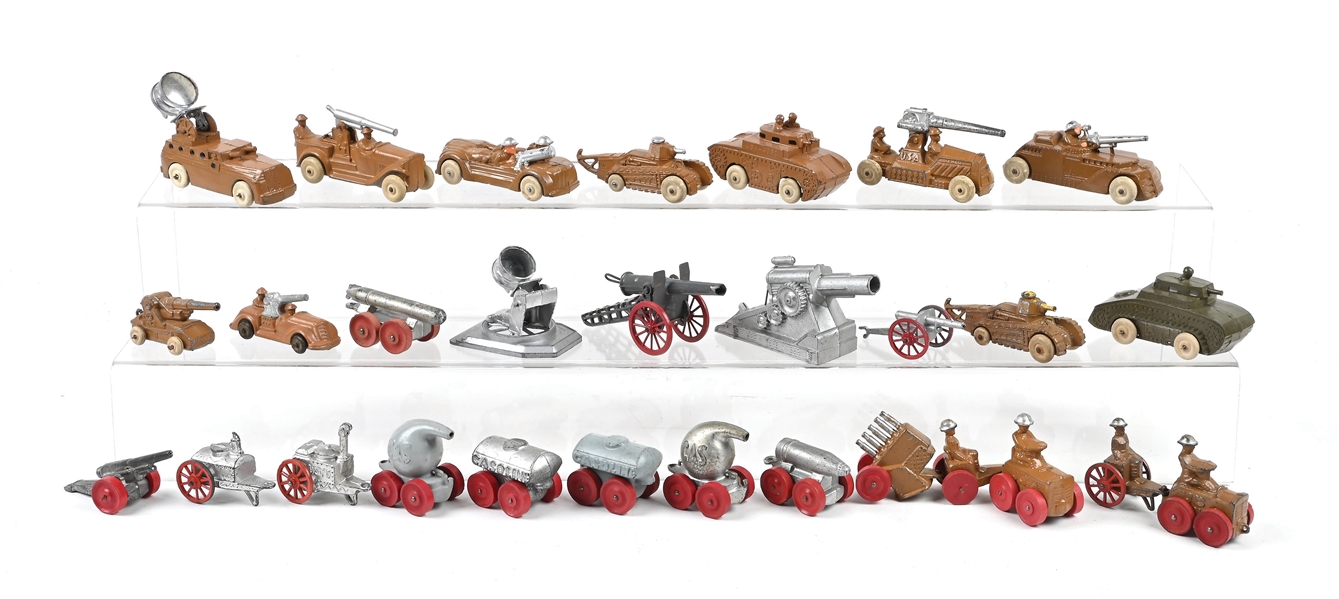 BARCLAY & MANNOIL VARIOUS MILITARY VEHICLES, 29 PIECES