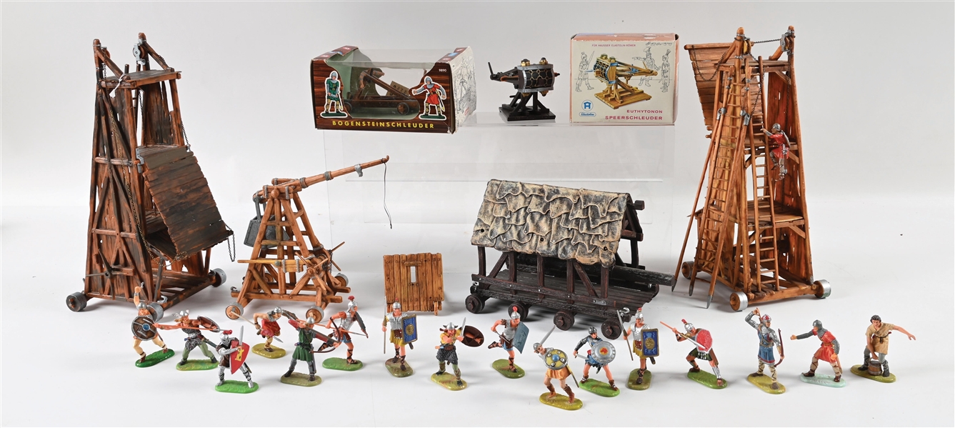 ELASTOLIN NORMANS & SIEGE EQUIPMENT