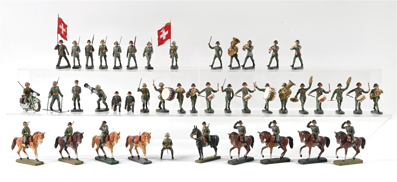 ELASTOLIN DANISH ARMY ASSORTMENT, 51 PIECES