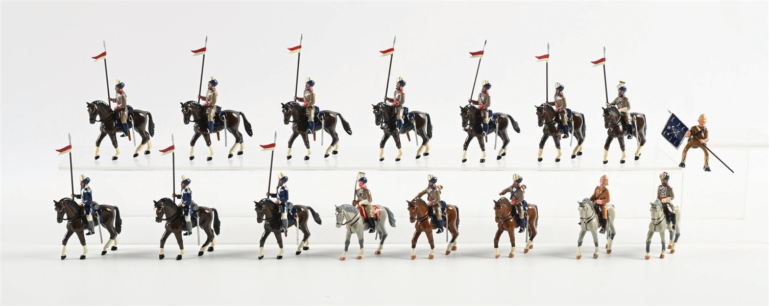 TROPHY MINIATURES INDIAN ARMY LANCERS W/ ENGLISH OFFICERS