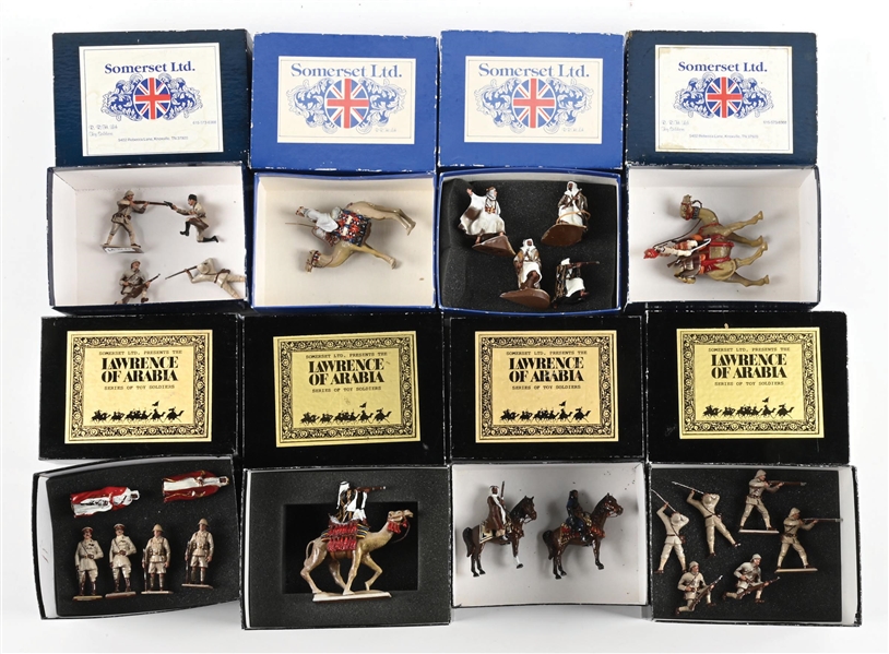 LOT OF 8: SOMERSET LTD. TOY SOLDIER LAWRENCE OF ARABIA SERIES IN BOXES