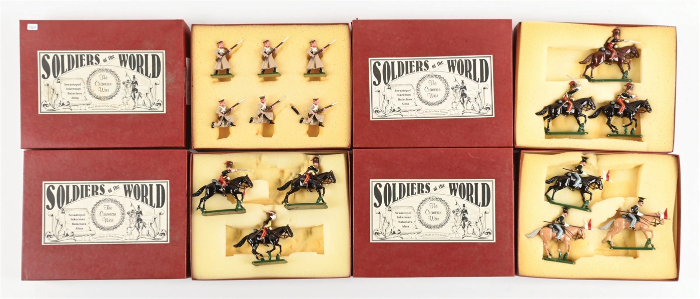 LOT OF 4: SOLDIERS OF THE WORLD CRIMEAN WAR SETS IN BOXES