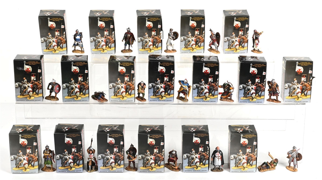 LOT OF 18: KING & COUNTRY CRUSADERS FIGURES IN BOXES