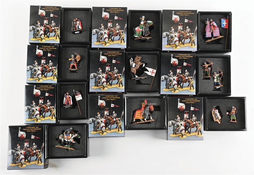 LOT OF 10: KING & COUNTRY CRUSADER SERIES FIGURES IN BOXES