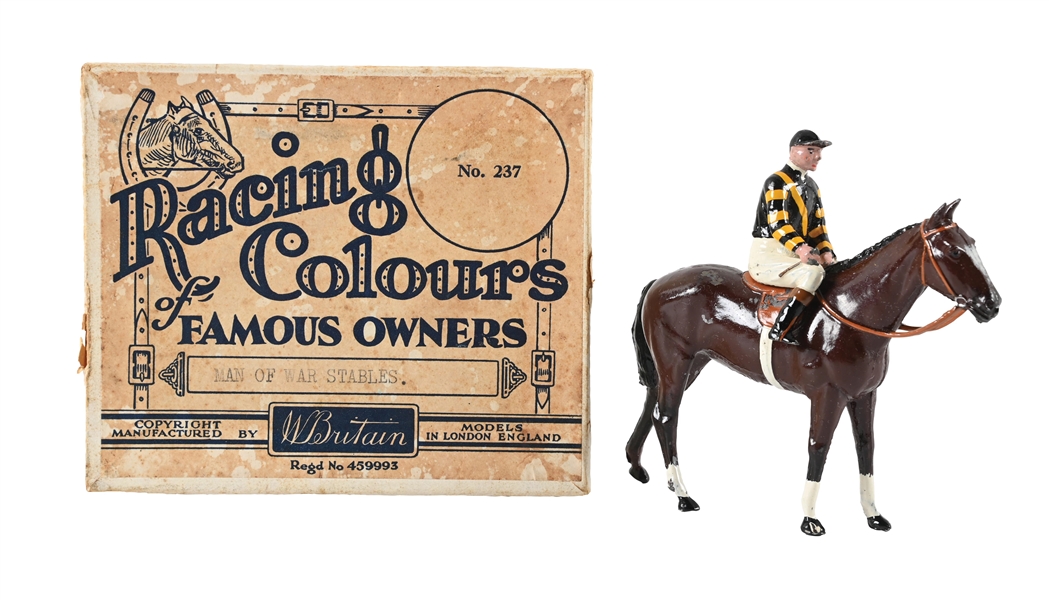 W. BRITAIN MAN OF WAR STABLES FIGURE IN BOX