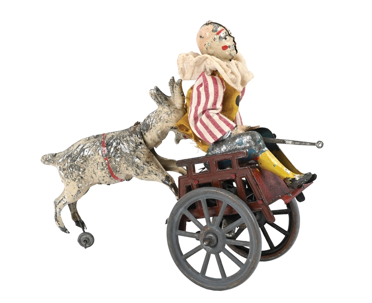 S. GÜNTHERMANN ATTRIBUTED BILLY GOAT PUSHING CLOWN IN CART