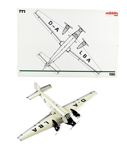 MARKLIN 1980 METAL JUNKERS TRI-MOTOR AIRPLANE W/ ORIGINAL BOX