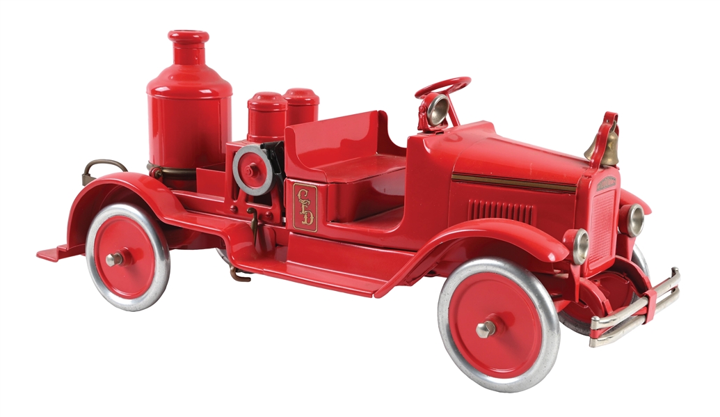 BUDDY "L" PRESSED STEEL FIRE PUMPER TRUCK (RESTORED)