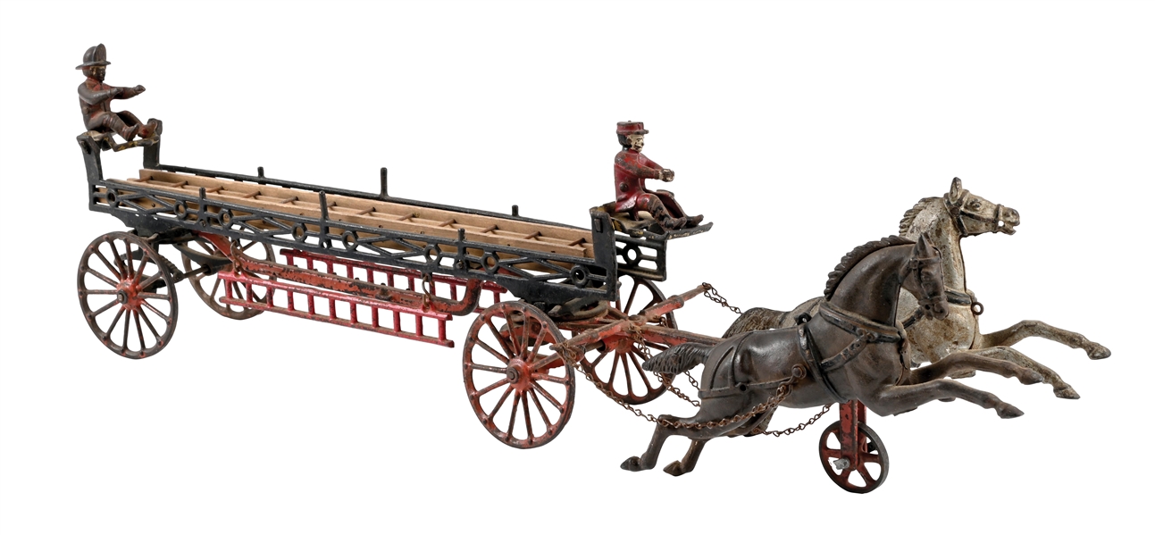 IVES MANUFACTURING CO. “PHOENIX” TWO-HORSE FIRE LADDER WAGON