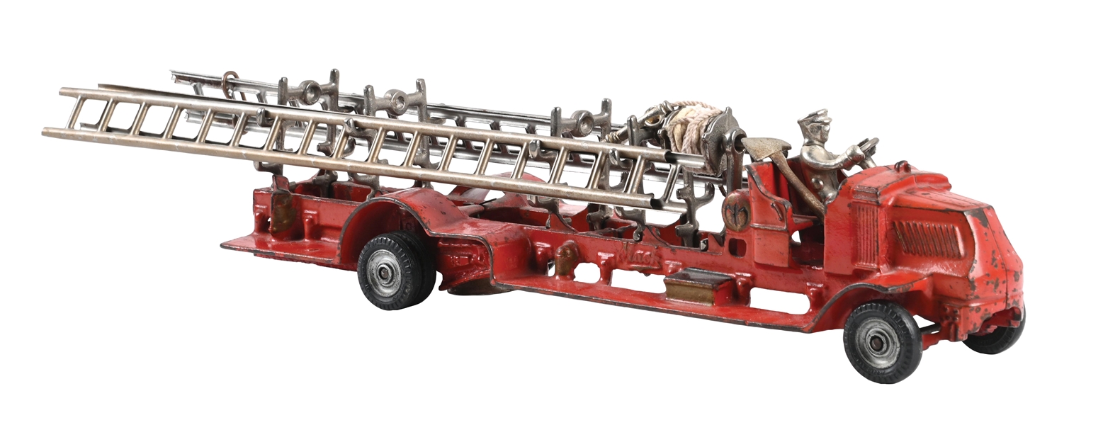 ARCADE MFG. CO. CAST IRON BELL LADDER FIRE TRUCK