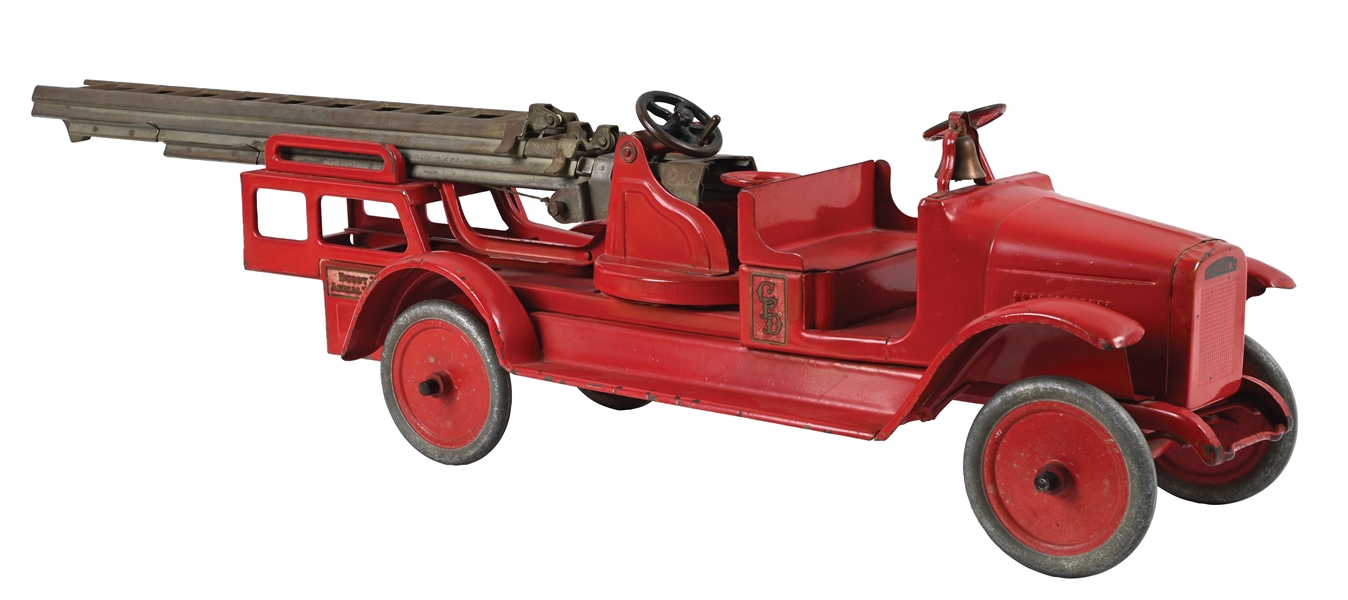 BUDDY "L" PRESSED STEEL FIRE DEPT. AERIAL LADDER TRUCK
