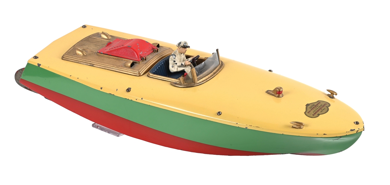CALWIS INDUSTRIES LTD. ORKIN CRAFT TOY SPEEDBOAT (RUNABOUT)