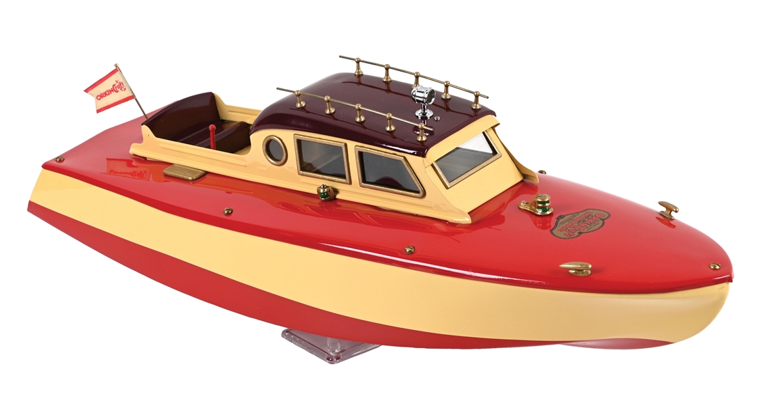 CALWIS INDUSTRIES LTD. ORKIN CRAFT CABIN CRUISER PRESSED STEEL SPEED BOAT