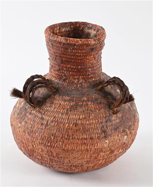 NATIVE AMERICAN PINE PITCH BASKET