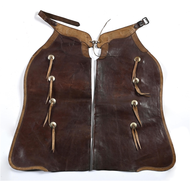 VINTAGE LEATHER BATWING COWBOY CHAPS